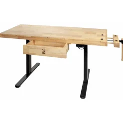 Etabli bois professionnel - hauteur réglable électroniquement 765 à 1220 mm HOLZMANN