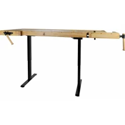 Etabli bois professionnel - hauteur réglable électroniquement 820 à 1300 mm HOLZMANN