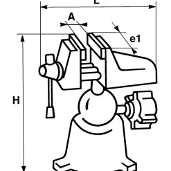 Etau d'atelier orientable et inclinable SAM OUTILLAGE