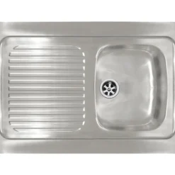 Evier inox à poser 1 cuve et 1 égouttoir - 80 x 60 cm FRANKE