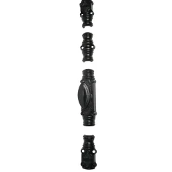 Fausse crémone décorative RY59D pour tringle 1/2 ronde 16x8 mm - noire JARDINIER MASSARD
