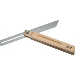 Fausse équerre de précision avec talon en bois 775-1 - longueur 260 mm SAM OUTILLAGE