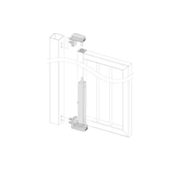 Ferme portail intégré et réversible - charge maximum 150 kg - Interio LOCINOX