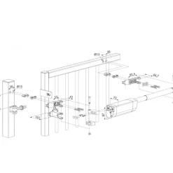 Ferme-portail - pose horizontale pour portail métallique - Samson 2 LOCINOX