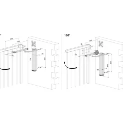 Ferme-porte hydraulique inox Verticlose-2-Wall pour utilisation murale LOCINOX