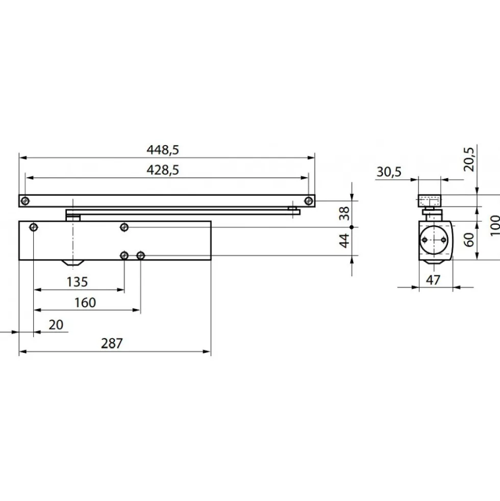 Ferme-porte TS 5000 Soft Close - corps seul GEZE