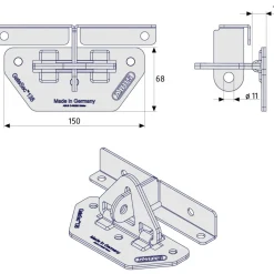 Fermeture porte-cadenas - pour portes sectionnelles ou basculantes ABUS