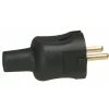 Fiche électrique mâle caoutchouc 16A 2P 50451 LEGRAND