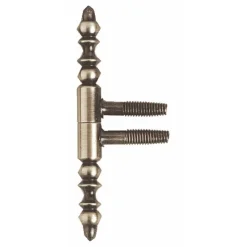 Fiche - portes bois - nœuds à vases - argent patiné - 13 mm BROS