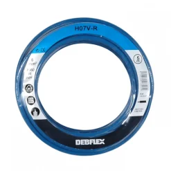Fil rigide HO7V-R - 6 mm² - Bleu - Bobine de 5 ou 10 mètres DEBFLEX