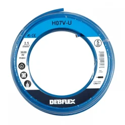 Fil rigide HO7V-U - 2,5 mm² - Bleu DEBFLEX
