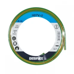 Fil rigide HO7V-U - 2,5 mm² - Jaune et Vert DEBFLEX