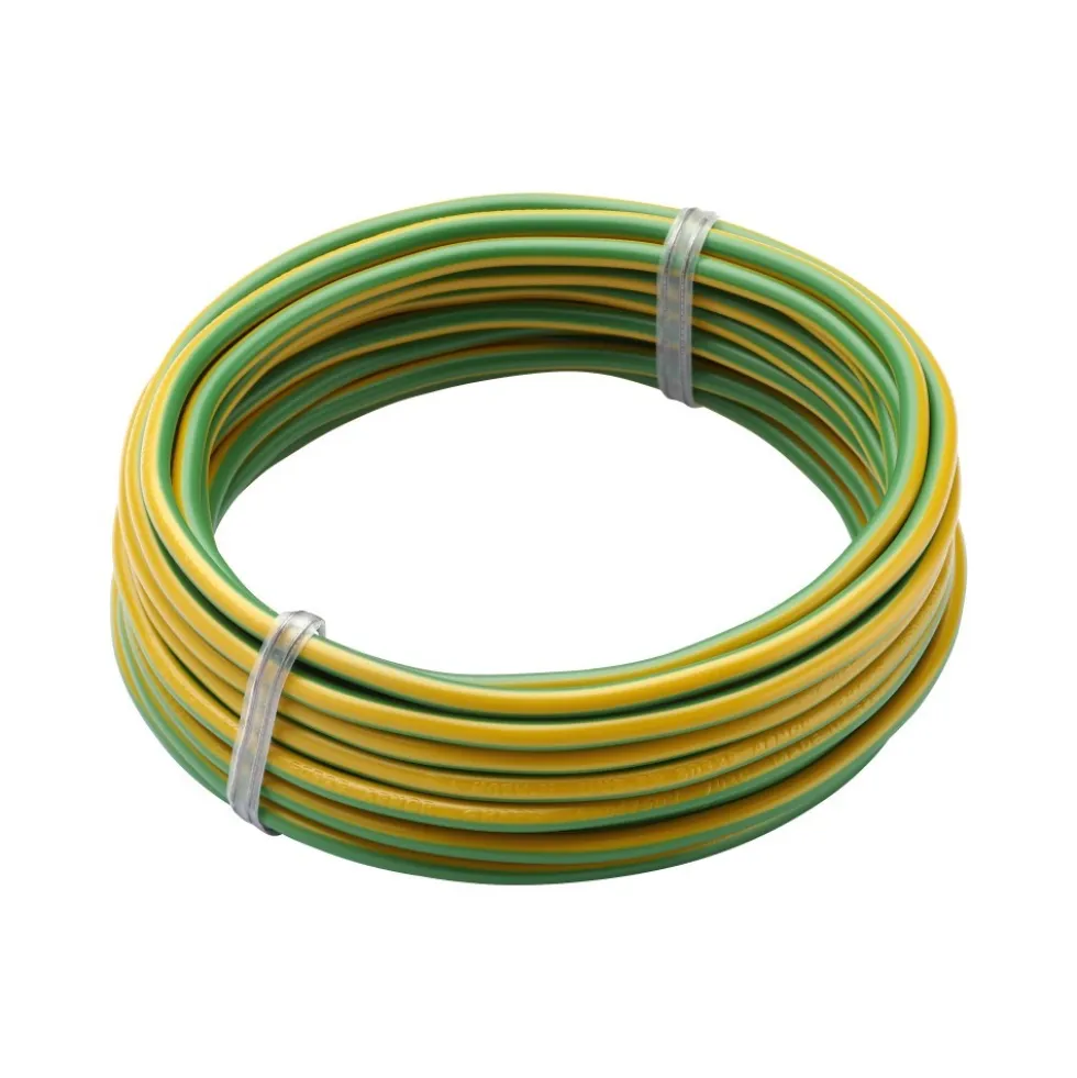 Fil rigide HO7V-U - 2,5 mm² - Jaune et Vert DEBFLEX