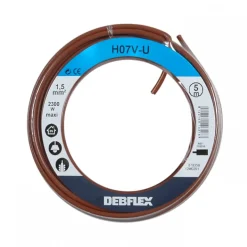Fil rigide HO7V-U - 1,5 mm² - Marron DEBFLEX