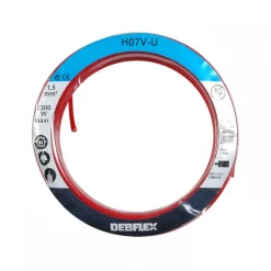 Fil rigide HO7V-U - 1,5 mm² - Rouge DEBFLEX
