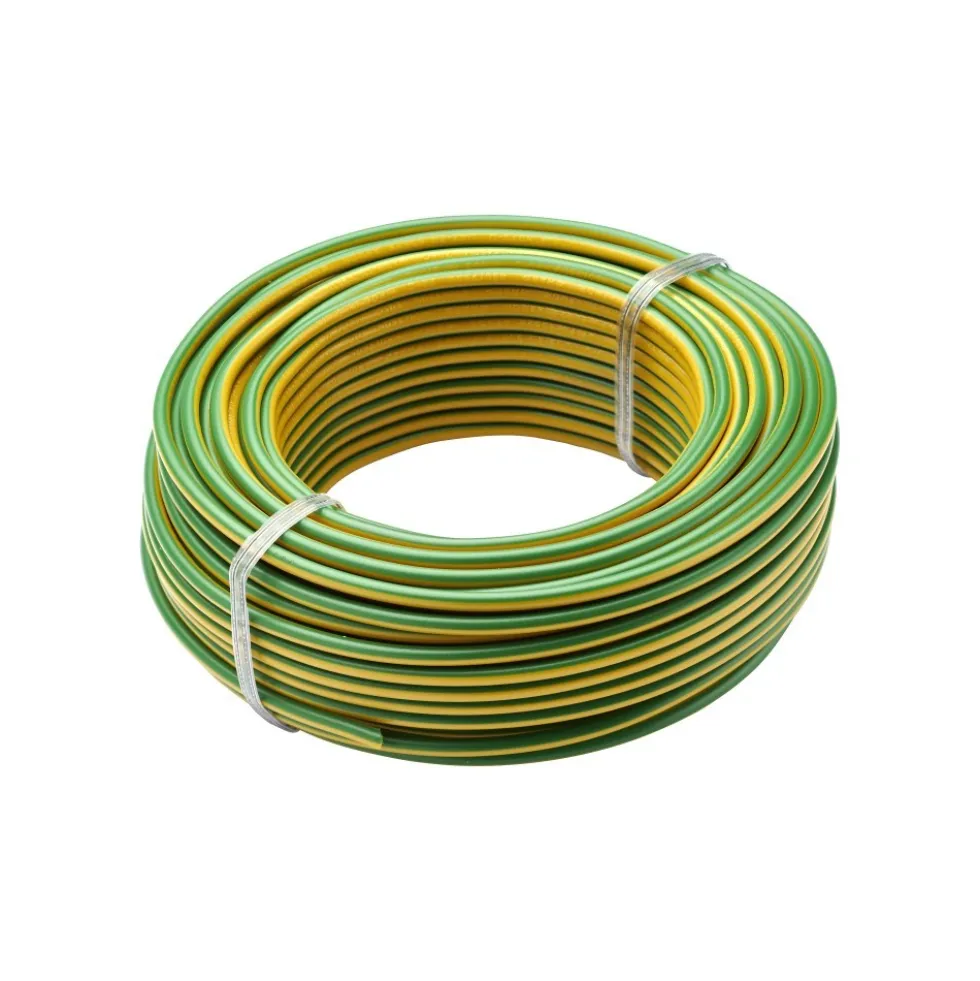 Fil souple HO7V-K - 1,5 mm² - 10 m - Jaune et Vert DEBFLEX