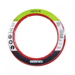 Fil souple HO7V-K - 1,5 mm² - 10 m - Rouge DEBFLEX
