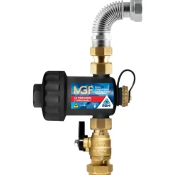 Filtre séparateur magnétique compact MGF Ø22 mm sous chaudière murale RBM