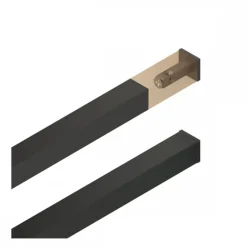 Fixation murale ou sol 18 x 18 mm noir mat pour système Cadro HETTICH