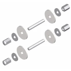 Fixations pour poignée aluminium sur porte verre - Aileron 6821 LA CROISÉE DS