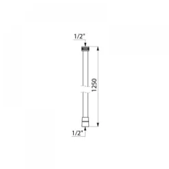 Flexible armé FF1/2'' - PVC blanc opaque DELABIE