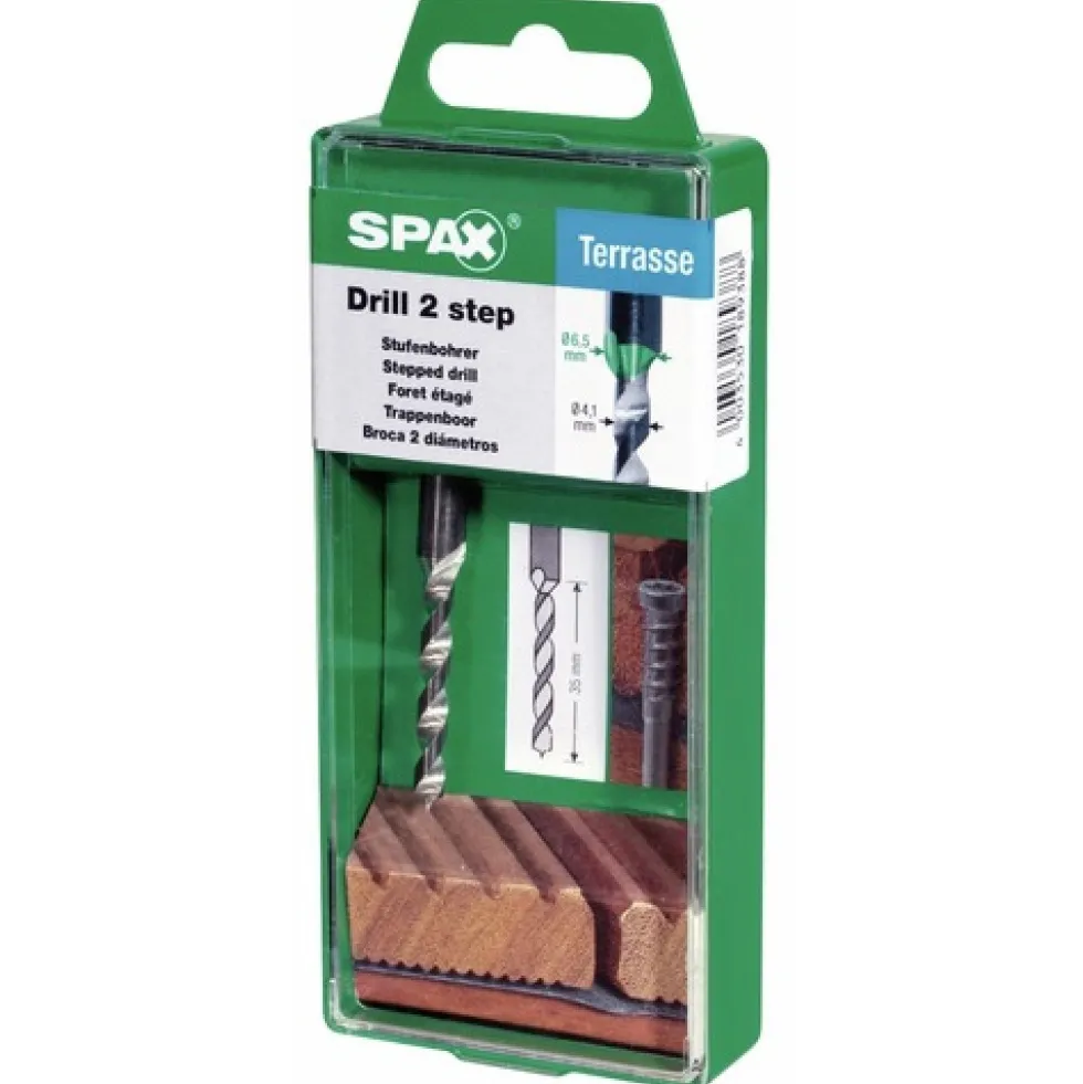 Foret étagé pour vis terrasse pour perçage de 4,1 et 6,5 mm SPAX