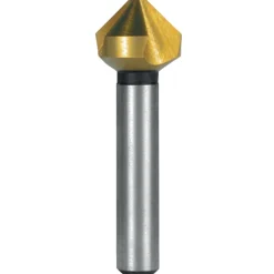 Fraise à chanfreiner HSS TIN 90° - queue cylindrique - 16,5mm RUKO