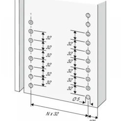 Gabarit de perçage DrillJig pour charnière Hettich Sensys et Intermat HETTICH