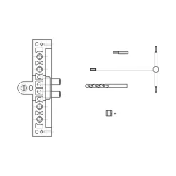 Gabarit de pose pour fiche Exacta Ø14 et Ø16 mm OTLAV