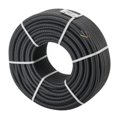 Gaine ICTA pré-filée 3 x 2.5 mm - en bobine - diamètre 20 mm - gris DEBFLEX