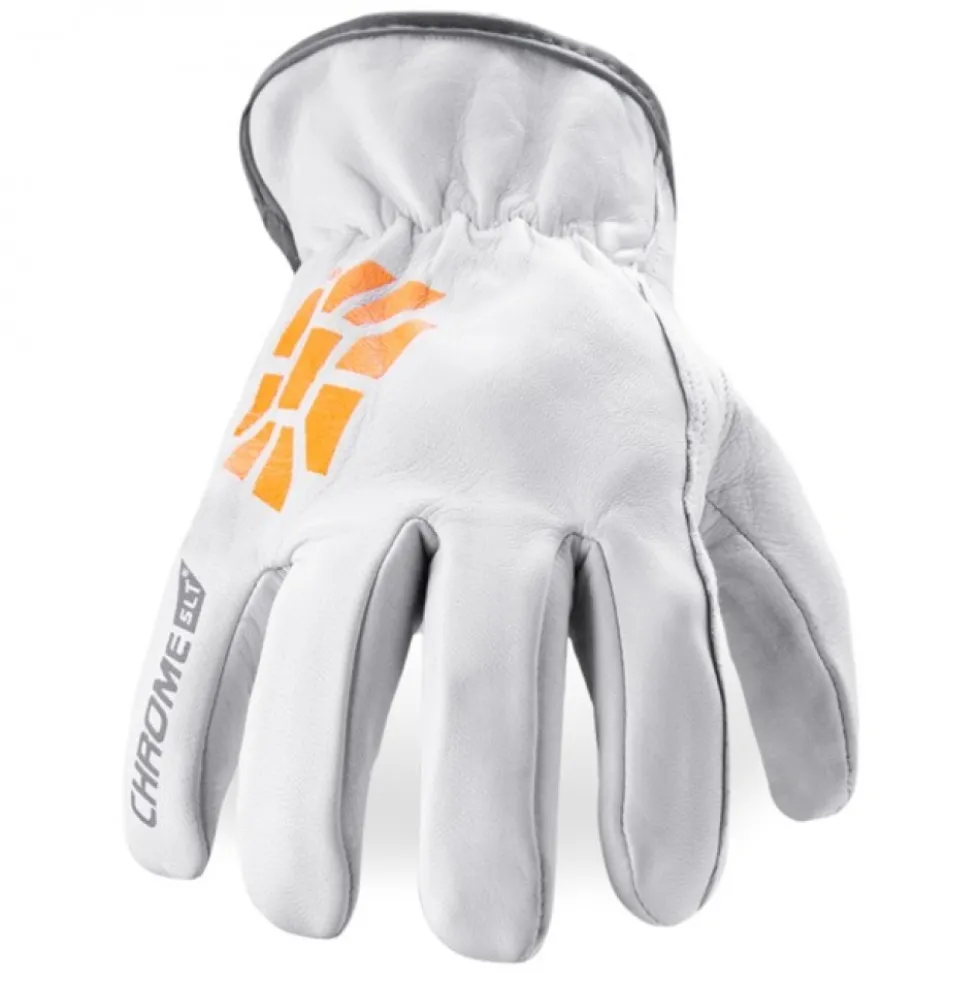 Gants anticoupure en cuir blanc HexArmor Chrome SLT 4061 - niveau E HexArmor