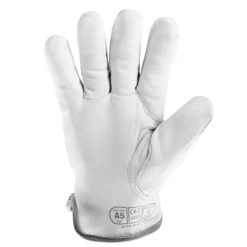 Gants anticoupure en cuir blanc HexArmor Chrome SLT 4061 - niveau E HexArmor
