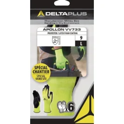Gants de manutention Apollon VV733 noir et jaune - 6 paires DELTA PLUS