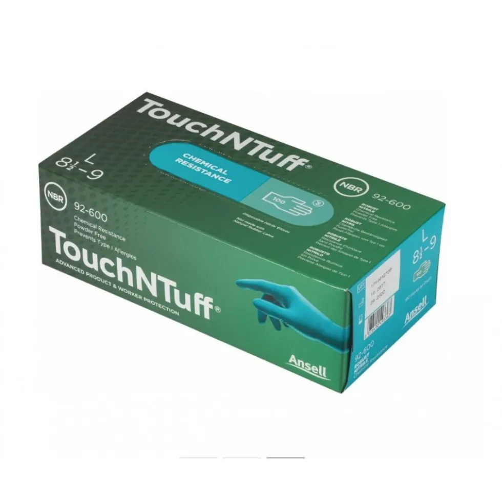 Gants de protection chimique - TouchNTuff 92-670 - par 100 ANSELL