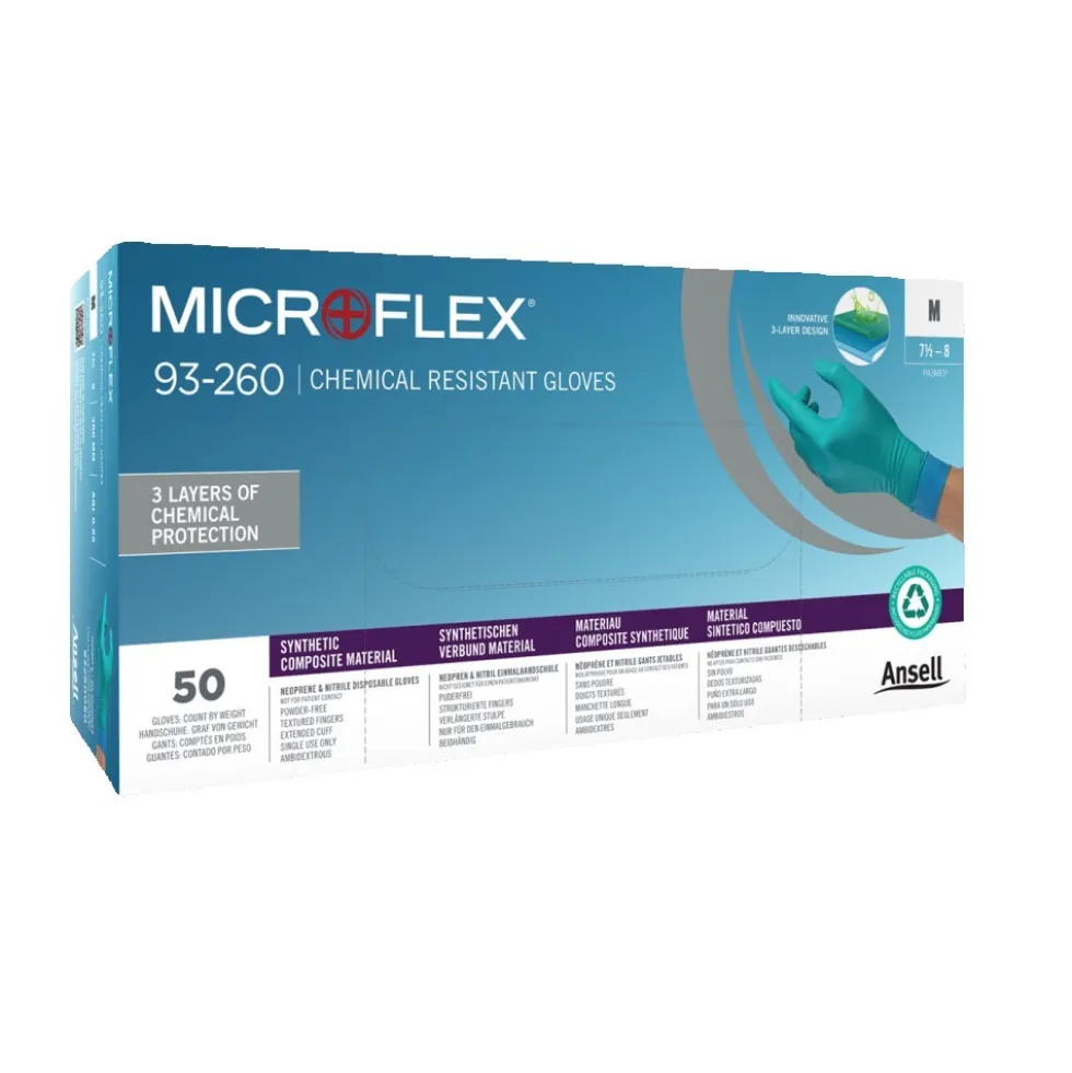 Gants de protection - semi-réutilisables - Microflex 93-260 x50 ANSELL