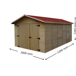 Garage en bois 13,2 m2 Eden 2848 HABRITA