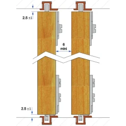 Garniture guides et roulettes - porte coulissante de meuble - PICO 25 MANTION