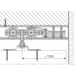 Garniture pour porte coulissante 120 kg - Junior 120 A HAWA