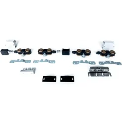 Garniture Xperta symétrique pour porte coulissante bois 100 kg ARGENTA