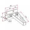 Gâche avec support pour coulissant - inox TIRARD