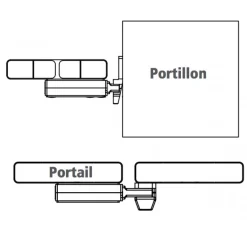 Gâche contrecoudée en applique pour serrure de portail PVC TIRARD