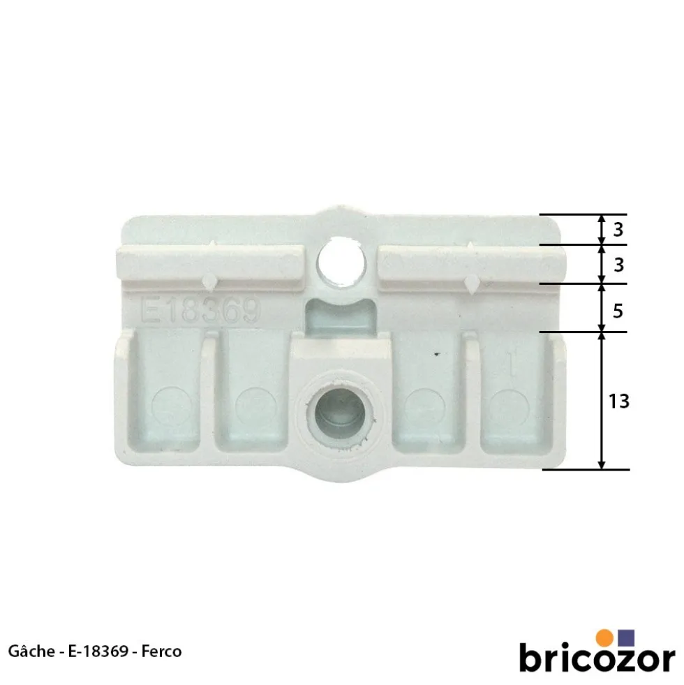 Gâche de galet E-18369 - pour menuiserie PVC FERCO
