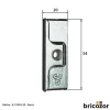 Gâche de galet E-13534-22 pour menuiserie pvc FERCO