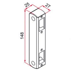 Gâche de serrure réversible pour portail et portillon - Modulox GB TIRARD