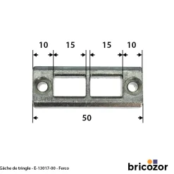 Gâche de tringle pour menuiserie pvc - E-13017-00-0-1 FERCO