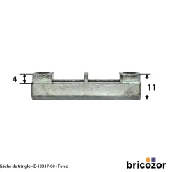 Gâche de tringle pour menuiserie pvc - E-13017-00-0-1 FERCO