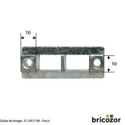 Gâche de tringle pour menuiserie pvc - E-13017-00-0-1 FERCO