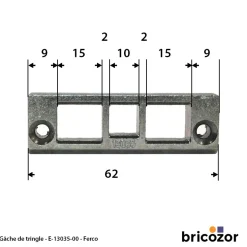 Gâche de tringle - pour menuiserie PVC - E-13035-00-0-1 FERCO