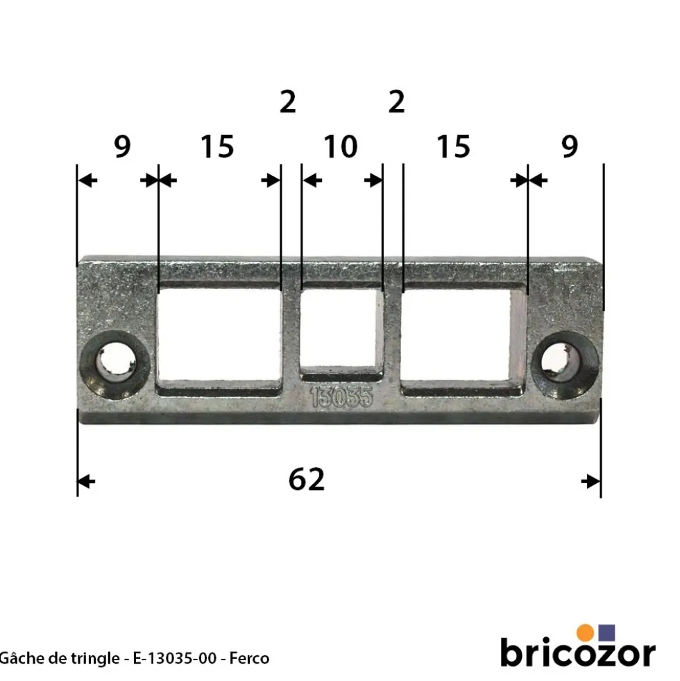 Gâche de tringle - pour menuiserie PVC - E-13035-00-0-1 FERCO
