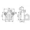 Gâche en aluminium anodisé argent - Type 917 ARGENTA